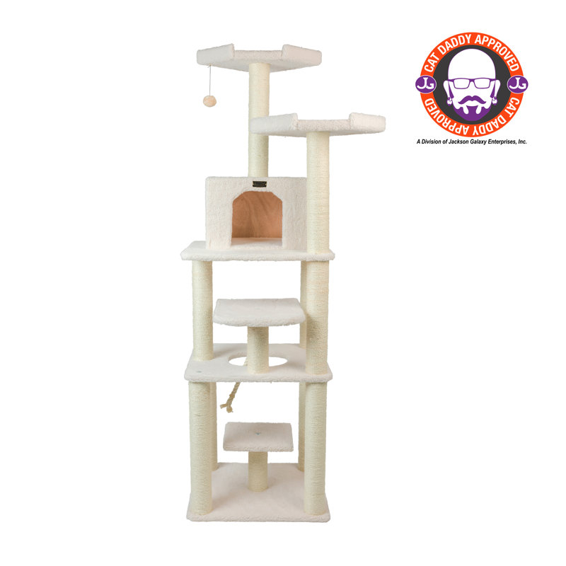 Armarkat 78 Premium Classic Real Wood Jackson Galaxy Approved Cat Tree Reviews Wayfair